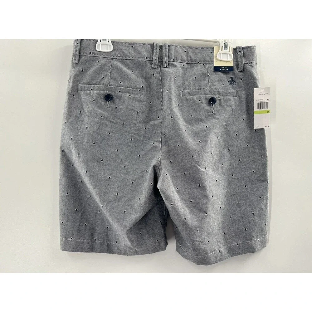 Penguin Men’s Slim Fit 8” Inseam Shorts Vintage Indigo Size 30 NWT​ - Picture 4 of 9